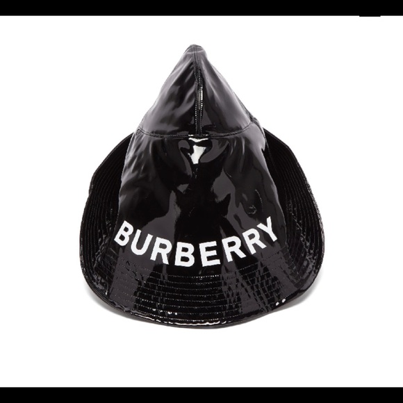 Authentic $690 Burberry Vinyl Printed Rain Hat - Picture 3 of 9